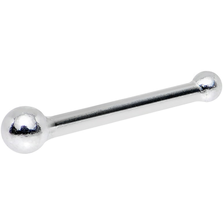 Genuine Solid 925 Sterling Silver 22g Micro Ball Tiny Nose Bone Stud Pin 1pc 